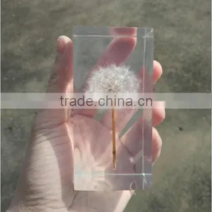 Custom Shape Artificial Dandelion Acrylic Paperweight thumbnail-3