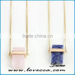 Fashion Design Simple Gold Chain Necklace Gemstone Chain Necklace thumbnail-1