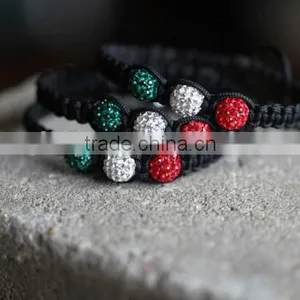 Hot New Bestselling Product Wholesale Fahion There Color Rope Bracelet With Italy Flag Made in China thumbnail-1