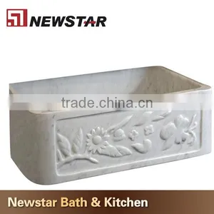 Chinese Hot Sales Square Marble Counter Top Wash Basin thumbnail-1