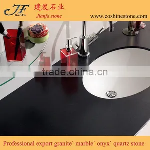 More Popular Hotel Bathroom Black Color Quartz Vanity Tops thumbnail-1