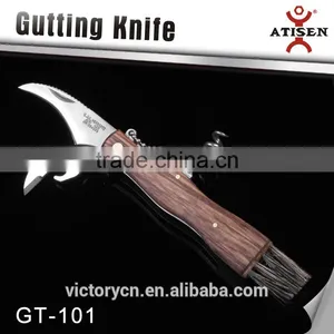 Multi Function Folding Mushroom Knife With Brush GT-100 thumbnail-1