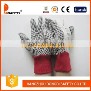 DDSAFETY 2017 Cotton Working Gloves Canvas Glove White Polka Dot Glove thumbnail-1