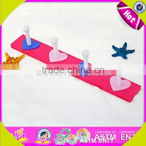 Wholesale Eco-friendly Wooden Kids Coat Hook Convenience Wooden Kids Coat Hook High Quality Wooden Kids Coat Hook W09B021 thumbnail-4
