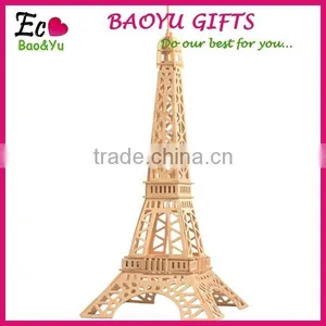 Children's Wooden Environmental 3d Puzzle Toys ,Eiffel Tower 3 d Wooden Puzzles Fancy Toy thumbnail-1