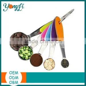 Wholesale Silicone Stainless Steel Measuring Cups and Measuring Spoon Set thumbnail-2