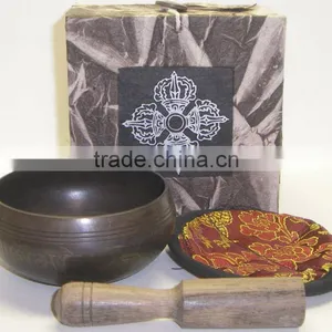 High Quality Handmade in Nepal Healing Meditation Tibetan Singing Bowl thumbnail-2