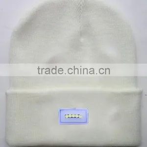 Led Light White Unisex Beanie New Style Fashion thumbnail-5