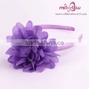 Wholesale Cheap Baby Headband Handmade Organza Fabric Flower Headband thumbnail-4