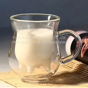 Milk Cup Double Wall Milk Glass Cup Restaurant and Hotel Cups Coffee Cups thumbnail-1