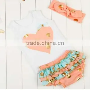 2016Gold Polka Dot Baby Outfits Top Quality Baby Clothes Baby Dresses thumbnail-4