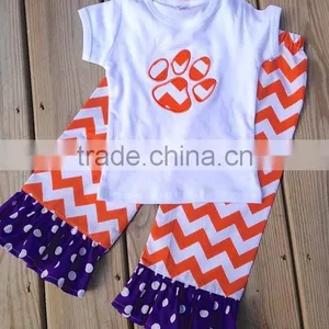 2015 Lovely Girls Short Sleeve Clothes Childrens Boutique Clothing thumbnail-1