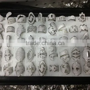 Fashion Various Shape Silver Giltter Rings Collection Fashion Sparkling Rings for Woman Best Cheap Rings for Promotion thumbnail-1