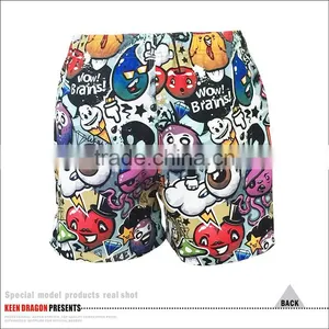 Full Sublimated Print Swimwear With Mesh Lining Cartoon Style Mens Swim Shorts thumbnail-5