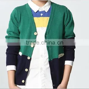 Wholesale Pima Cotton Handmade Baby Boys Cardigan Sweater thumbnail-2