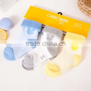 Top Sales Super Soft Winter Cotton Baby Tube Socks Lovely Baby Anti Slip Socks thumbnail-2