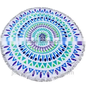 Custom Cotton Terry Printing Round Beach Towel thumbnail-1