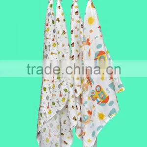 100% Cotton Double Weave Gauze Muslin Baby Diapers (Bleached, Unbleached, Dyed & Printed) thumbnail-6