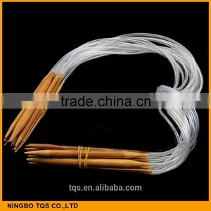 18Pcs/set 47" 120cm Top Quality Transparent Plastic Wooden Circular Bamboo Knitting Needle thumbnail-1