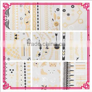 Best Selling Mixed Chains Metallic Waterproof Temporary Tattoo Sticker For Body Art thumbnail-2