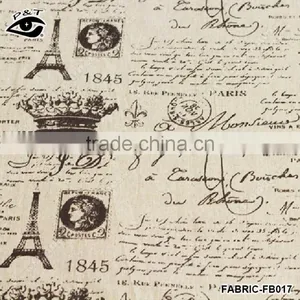 160cm Paris Eiffel Tower and the Queen Printed Canvas Fabric Linen&Cotton Fabric ZAKKA for Kitchen Supplies thumbnail-1