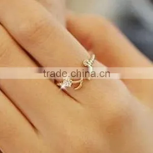 Rhinestone Music Note Openings Adjustable Midi Finger Knuckle Rings Jewelry thumbnail-1