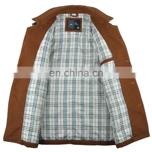 2015 Lastest Fashion Handsome Spring Men Leather Trench Coat thumbnail-2