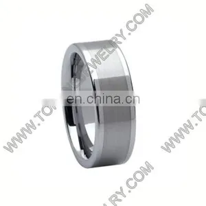 Black Tungsten Ring Blank Men's Engraved Jewelry thumbnail-4