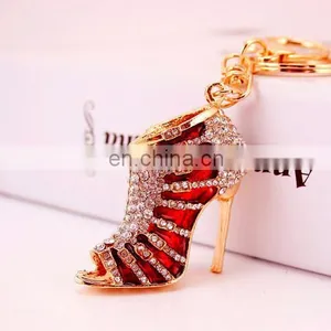 Bag Charms Accessory High Heel Shoe Rhinestone Keychain thumbnail-3