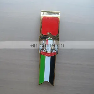 Promotional UAE Style Enameled Metal Book Mark With Falcon Logo thumbnail-1