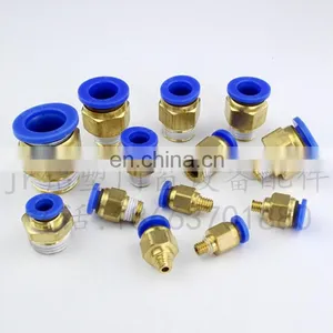 Copper Threaded Straight Joints, Tracheal Push-in Fittings, Pneumatic Components thumbnail-1
