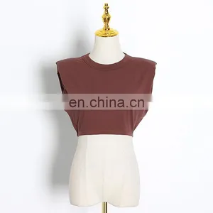 INS Fashion Wholesale Women Hot Custom Logo T Shirt Summer Blank Ladies Crop Top thumbnail-5