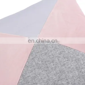 Patchwork Soft Geometric Print Decorative Square Throw Pillow Cushion Cover for Sofa thumbnail-5
