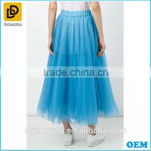 Oem Elegant Woman Suit Summer Prom Midi Tulle Skirt Cheap Tutu Skirt Wholesale the Most Beautiful Ball Skirt for Girls thumbnail-3