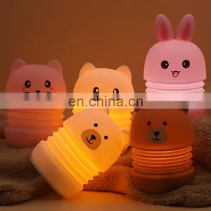 New Product 2021 Night Light Soft Silicone Nursery Lights LED Lamp for Girls and Boys Bedrooms thumbnail-4