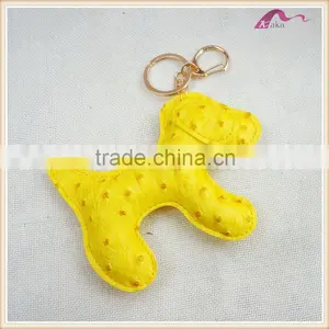 Customized Funny Handmade Leather Dog Keychain Ring thumbnail-1