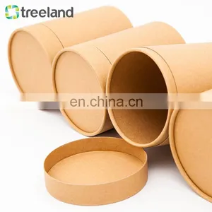 Kraft Paper Box Packaging Round Shape Cylinder Cardboard Can thumbnail-5