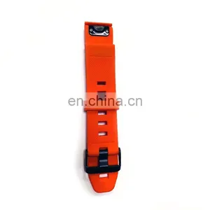 Quick Release Soft Rubber Red Color Silicone Sport Strap Replacement Watch Band for Smart Watch thumbnail-1