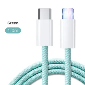 1m OEM Data Cable With Nylon Braided C to C Cable 2.4A Fast Charging For Android Phone Charger Cable thumbnail-1