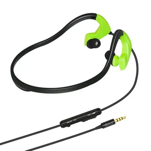 Wired Sweatproof Earhook In Ear Sport Headphones Neckband Earphone With Microphone for Running Jogging thumbnail-1
