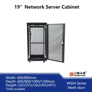 FACTORY OEM 19inch Network Server Cabinets WS04 Server Racks 22U/42U for Network thumbnail-2
