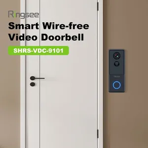 Ringsee Night Vision Wifi Video Doorbell Low Power 2 Way Intercom Smart Door Bell Camera Wireless Doorbell Chime thumbnail-3