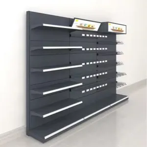 Grocery Store Shelving Steel Panel Storage Rack Goods Display Shelves thumbnail-2