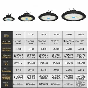 300w Intelligent Induction Mining Lamp With Radar Microwave and Infrared Human Body Sensing for Warehouses and Exhibition Halls thumbnail-1