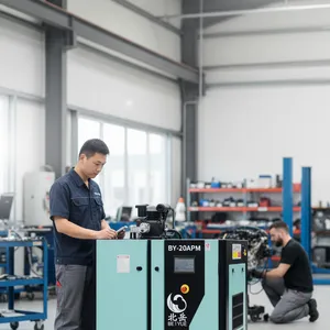 BEIYUE 11KW 15HP Rotary Screw Air Compressor With High EfficiencyIntelligent Frequency Conversion. thumbnail-1