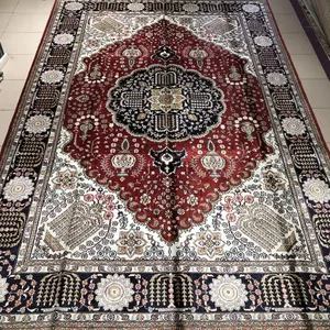 6x9ft Handmade Silk Persian Carpet for Home Decoration thumbnail-4