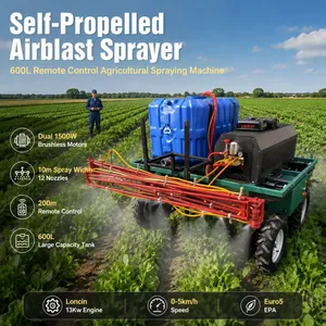 600L Agricultural Air Blast Sprayer Remote Control Self Propelled Mist Sprayer for Orchard Farming thumbnail-1