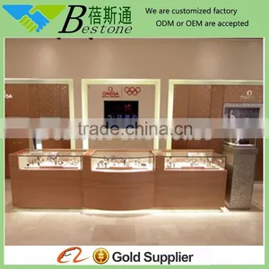 Luxury Wholesale Wall Mounted Glass Wood Watch Display Case for Retail Store thumbnail-2