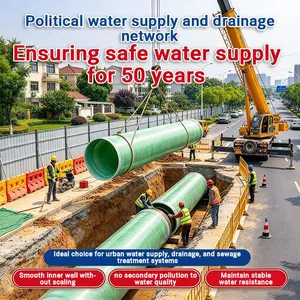 High Temperature Resistant FRP GRP Fiberglass Pipe Heat‑Resistant Industrial Transfer Pipeline thumbnail-1
