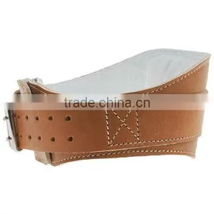 Leather Weight Lifting Belt - 6 Inch thumbnail-1